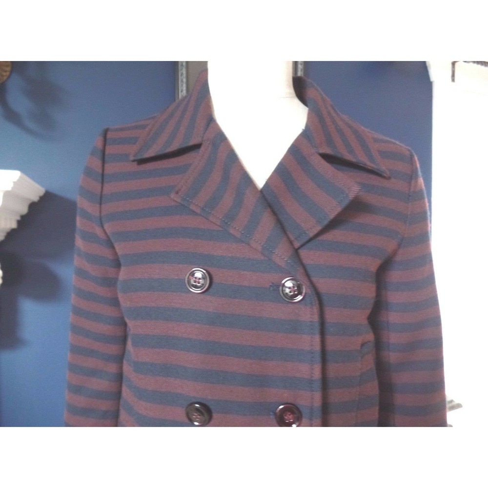 Zara Basic Stripe Double Breasted Jacket Blazer - image 2